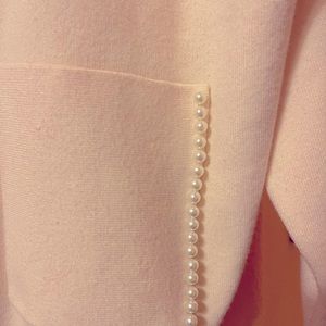 Soft Pink Zip Up Jacket with Pearl Outlining
